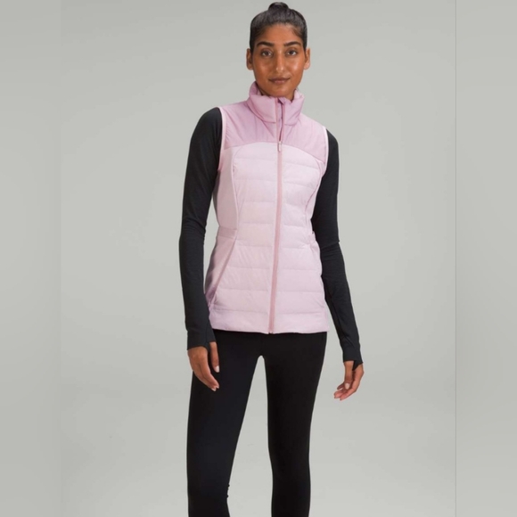 Lululemon Size 12 Down For It All 700 Fill Insulated Vest In Pink